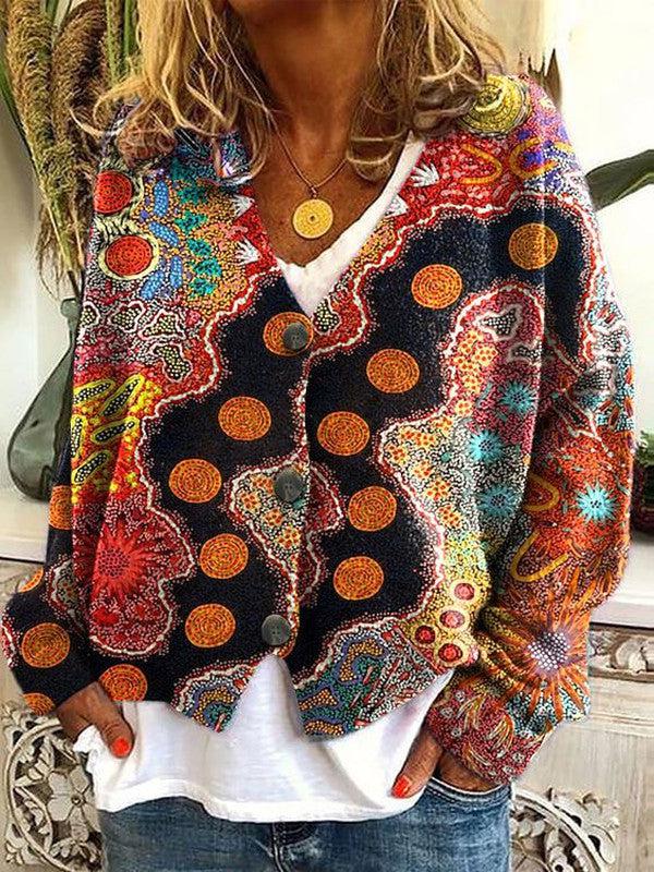 Camille - Cardigan Chic Vintage Imprimé