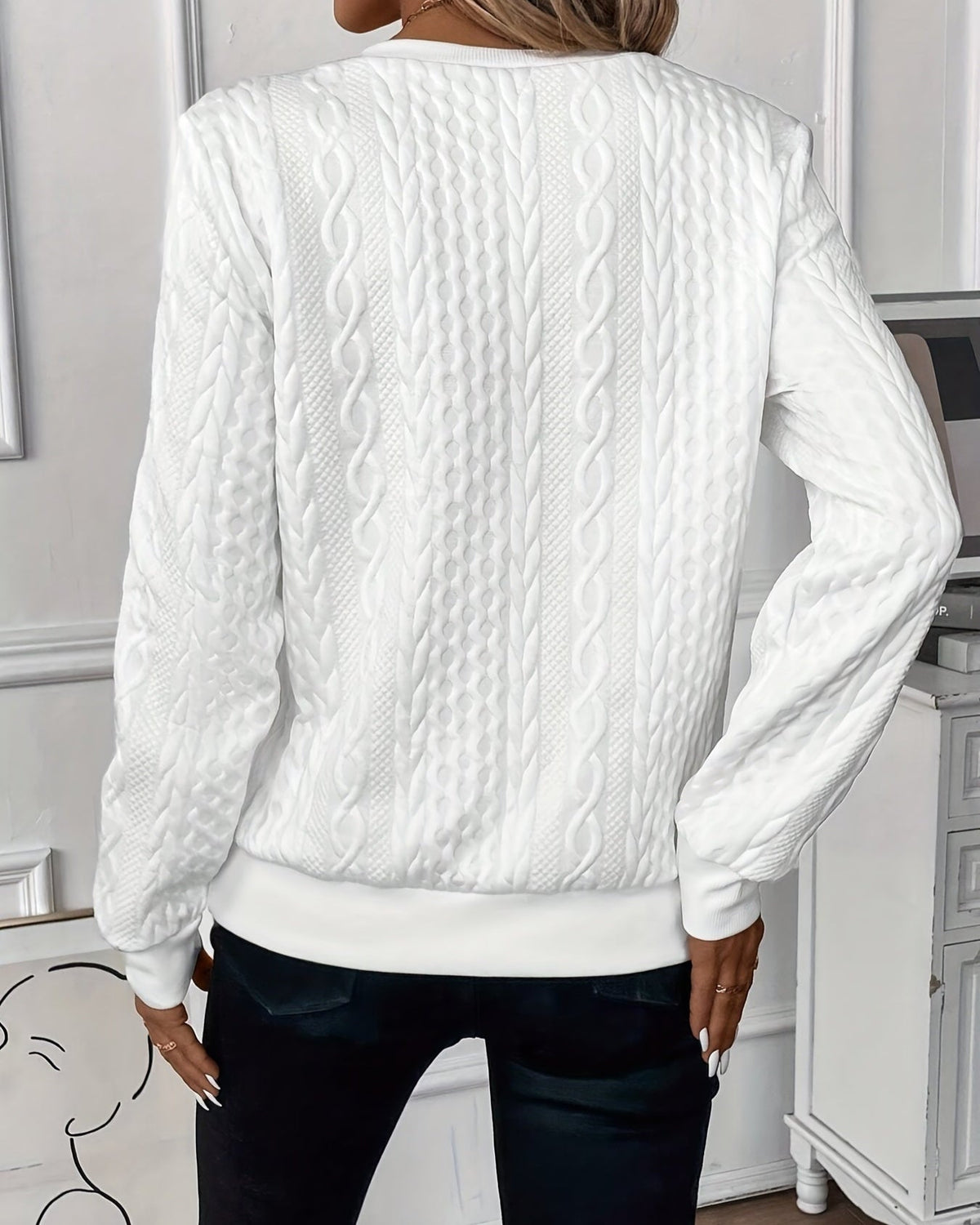 Caroline - Pull Élégant Zippé Grosse Maille