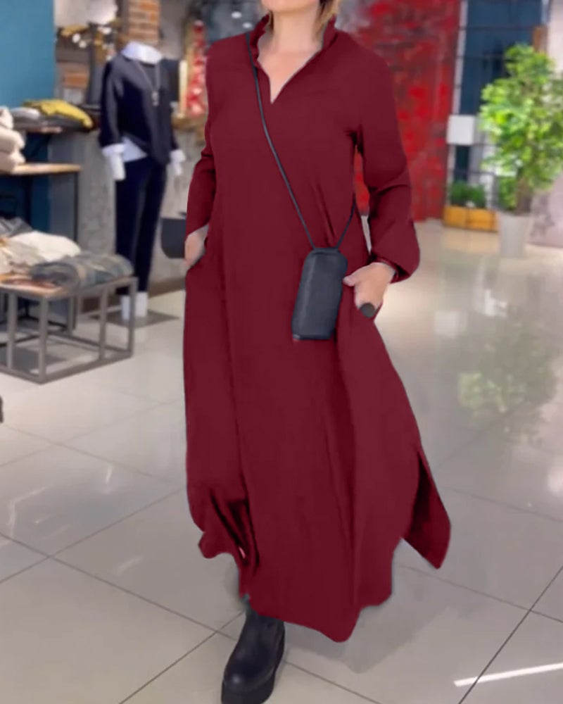 Robe Longue Femme Noire Élégante - Charlotte