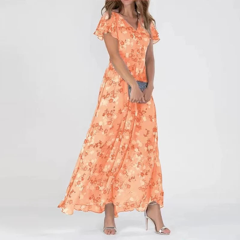 Sophie - Robe Longue Femme Fleurie