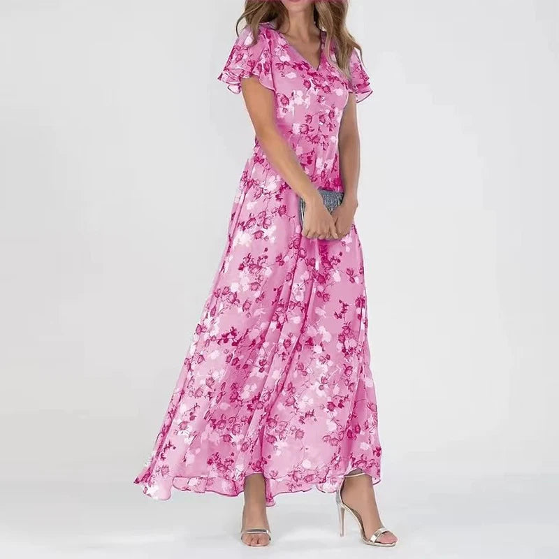 Sophie - Robe Longue Femme Fleurie