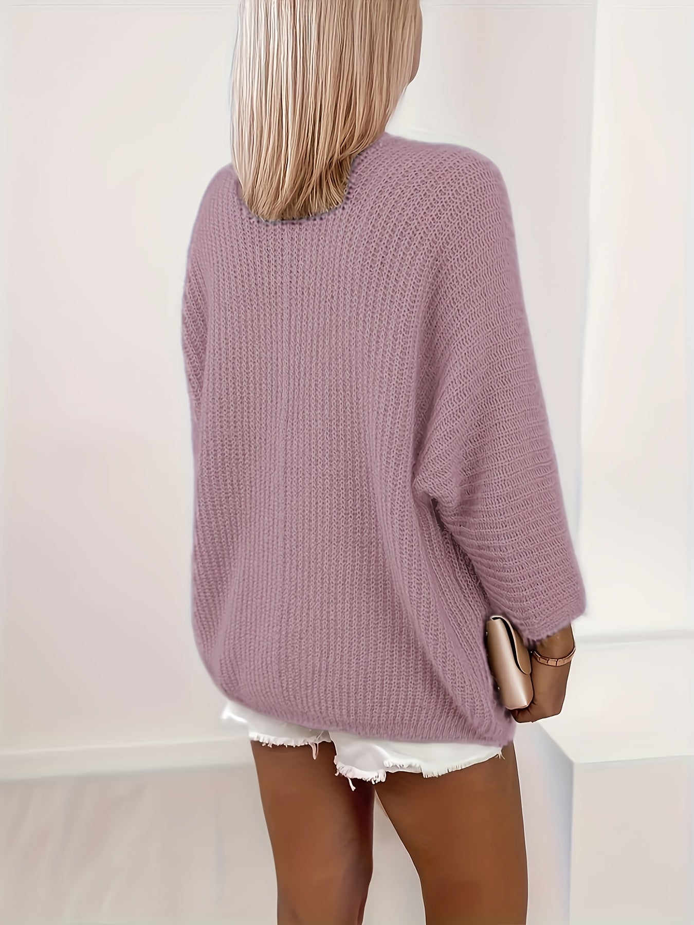 Karine - Cardigan Élégant Oversize Grosse Maille