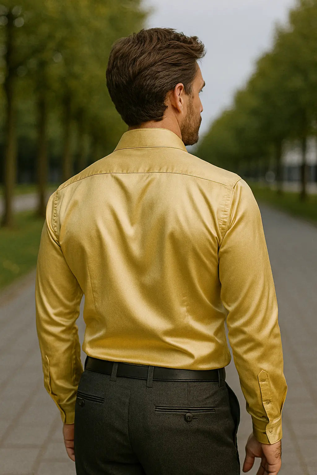 Rafael - Chemise Satinée Élégante Homme