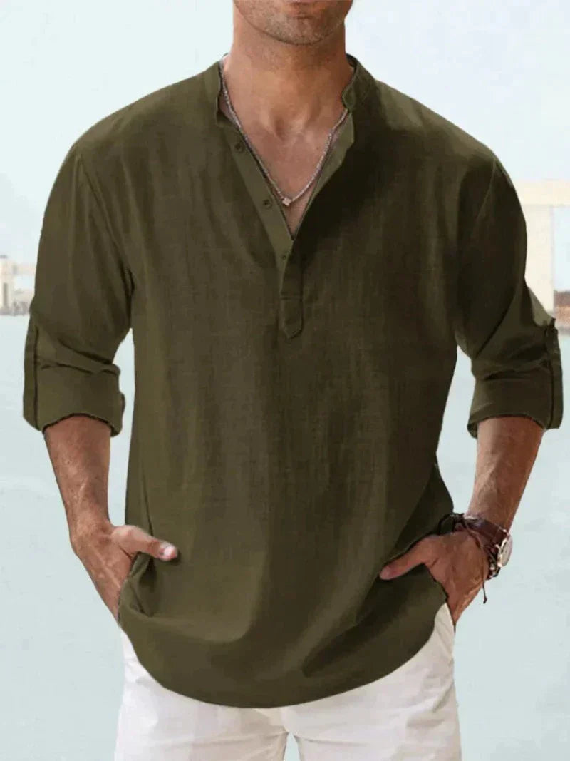 Antonio - Chemise Lin Casual Homme