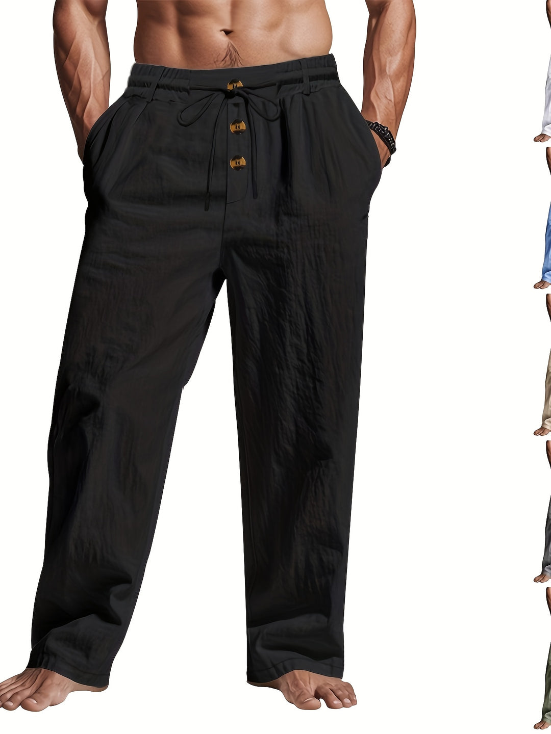 Dante - Pantalon en Lin Léger pour Homme