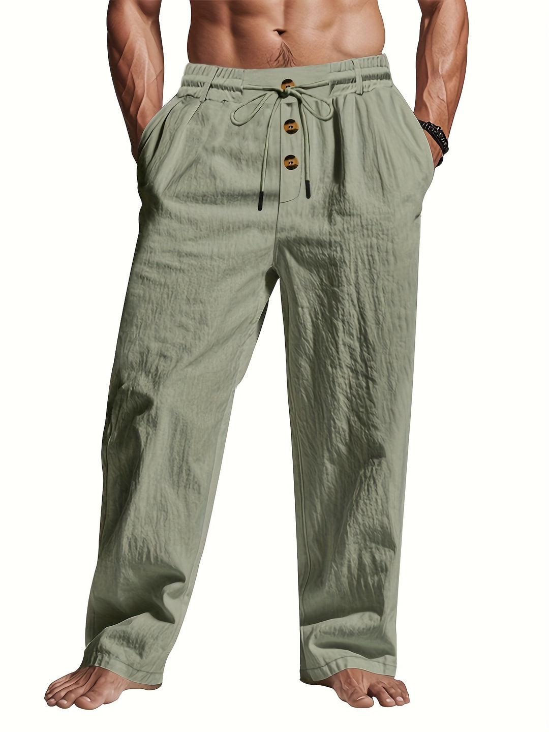 Dante - Pantalon en Lin Léger pour Homme
