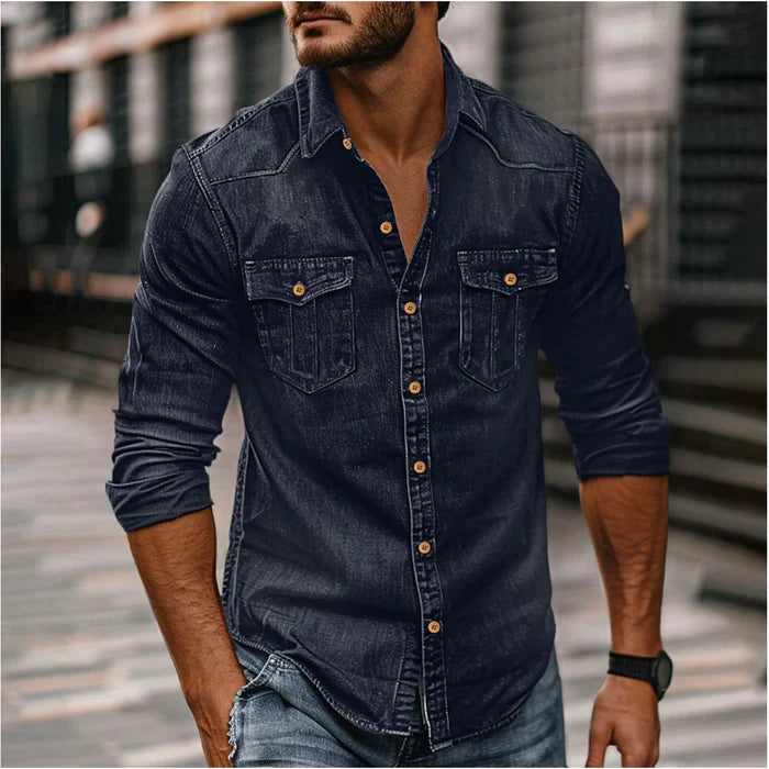 Vicente - Chemise en Denim Stylée Homme