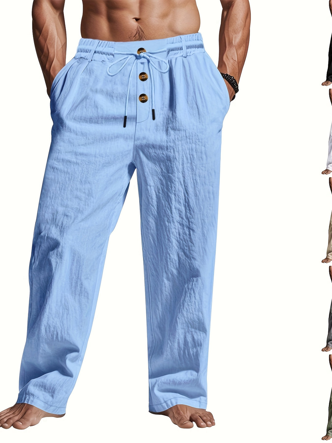 Dante - Pantalon en Lin Léger pour Homme