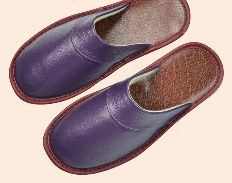 Ivan - Chaussons Cuir Confortables Homme