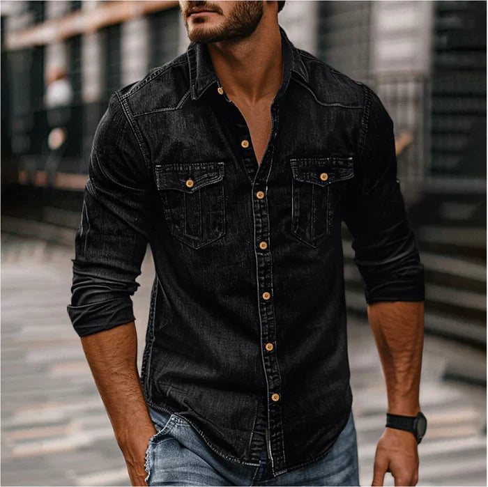 Vicente - Chemise en Denim Stylée Homme