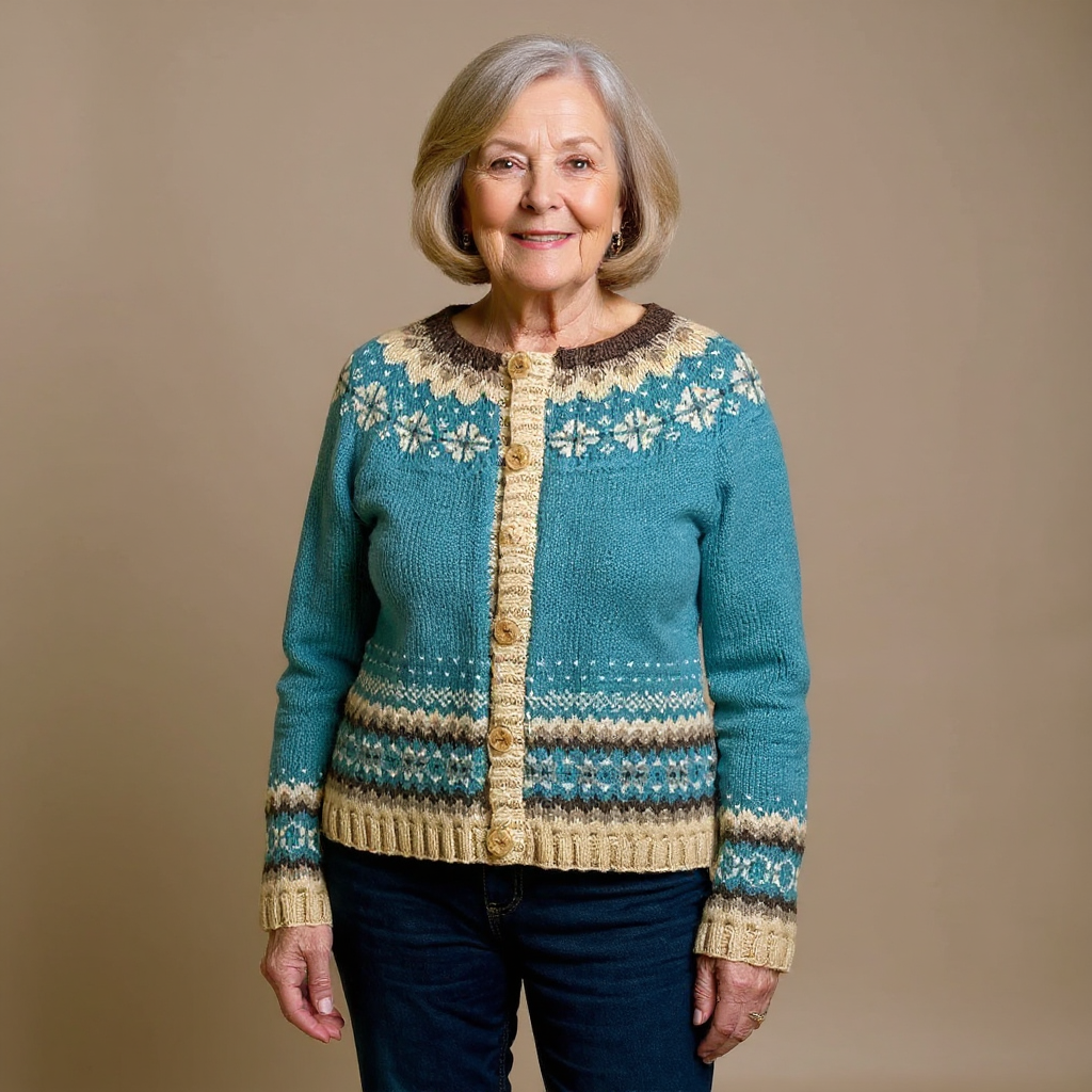 Caroline - Cardigan Élégant Vintage Jacquard