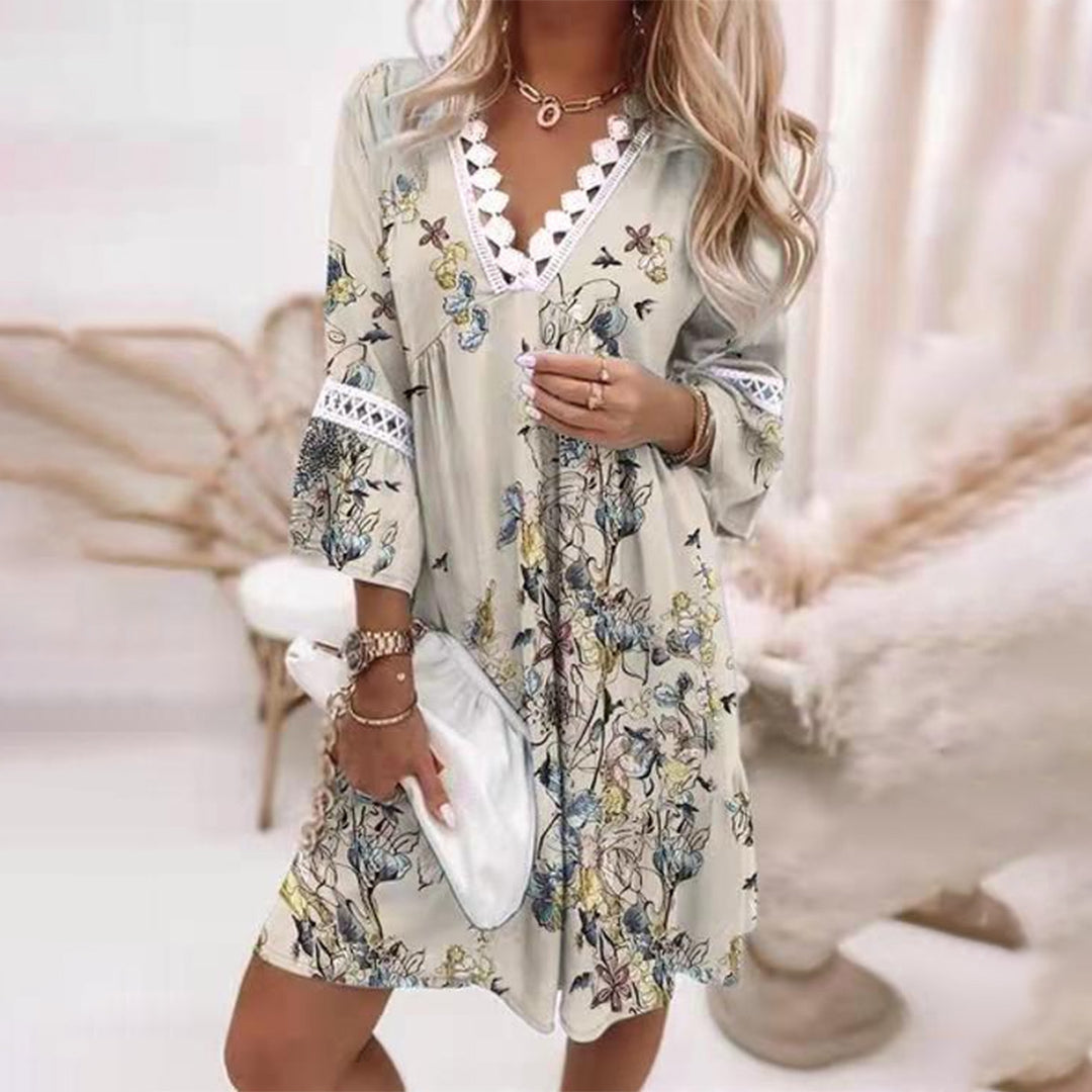 Robe Tunique Femme Bohème en Dentelle - Sophie