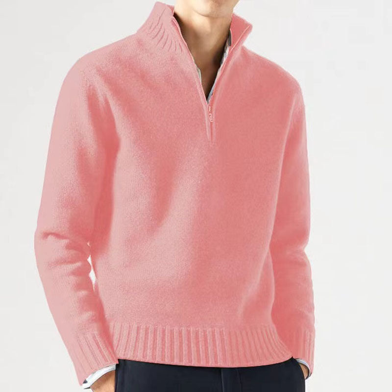 Philippe - Pull Élégant Col Montant Zippé