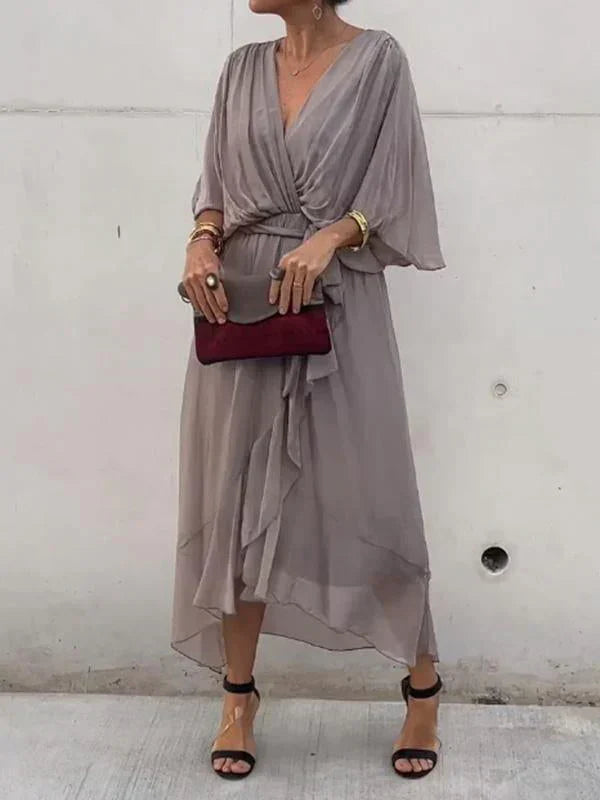 Robe Longue Femme Fluide en Mousseline - Céline