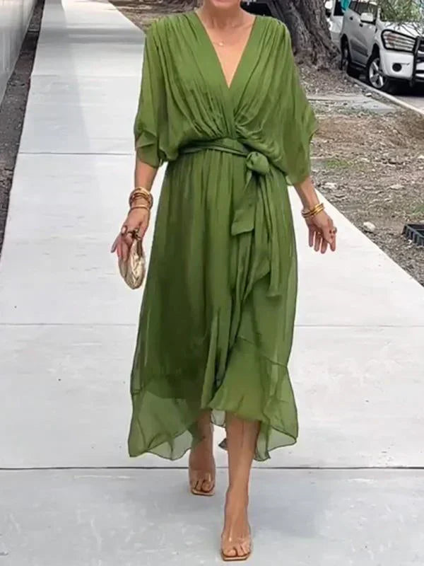 Robe Longue Femme Fluide en Mousseline - Céline