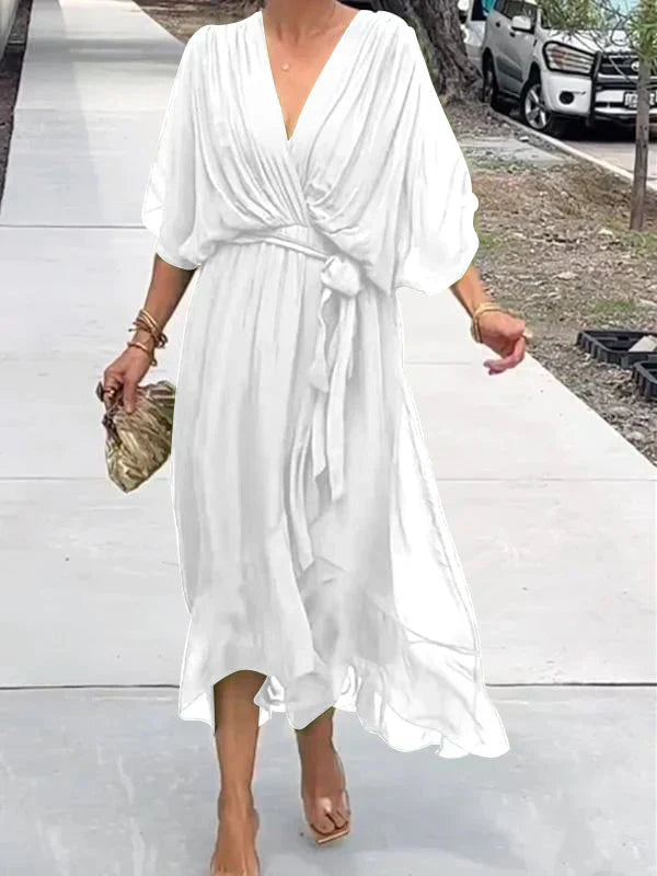 Robe Longue Femme Fluide en Mousseline - Céline