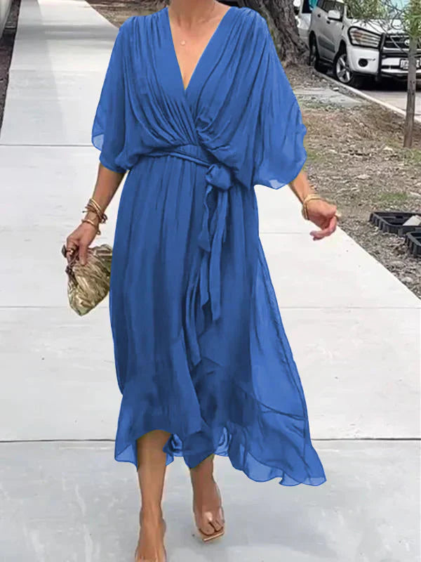 Robe Longue Femme Fluide en Mousseline - Céline