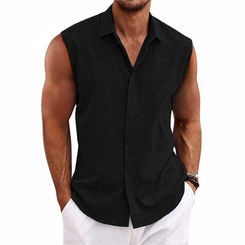 Thomas - Débardeur Chemise Lin Léger Homme