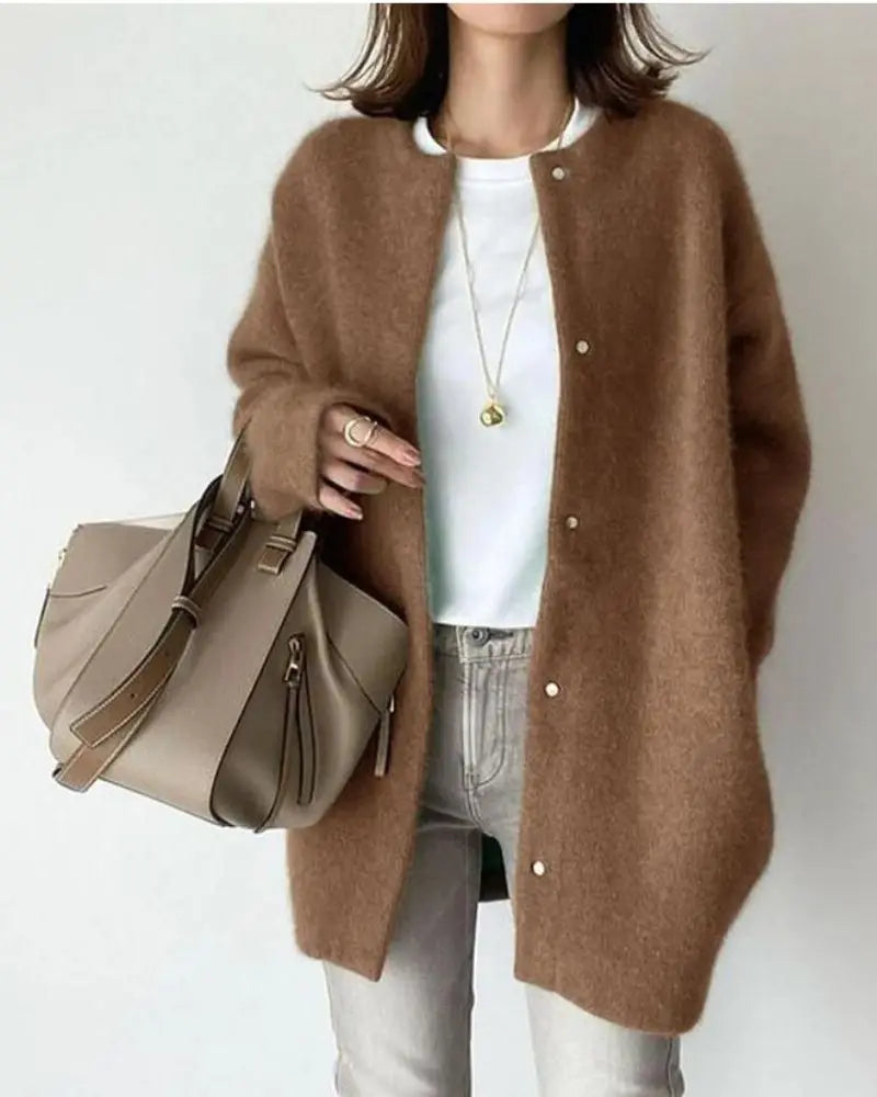 Camille - Cardigan Élégant Long Oversize