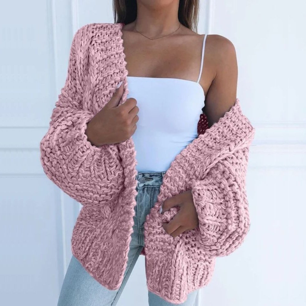Florence - Cardigan Élégant Oversize Torsadé