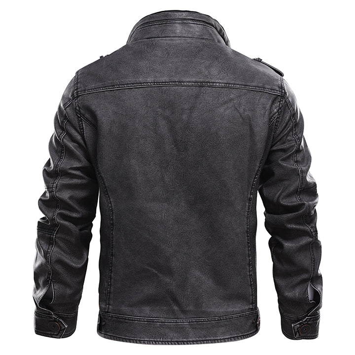Damien - Veste Chic Cuir à Capuche