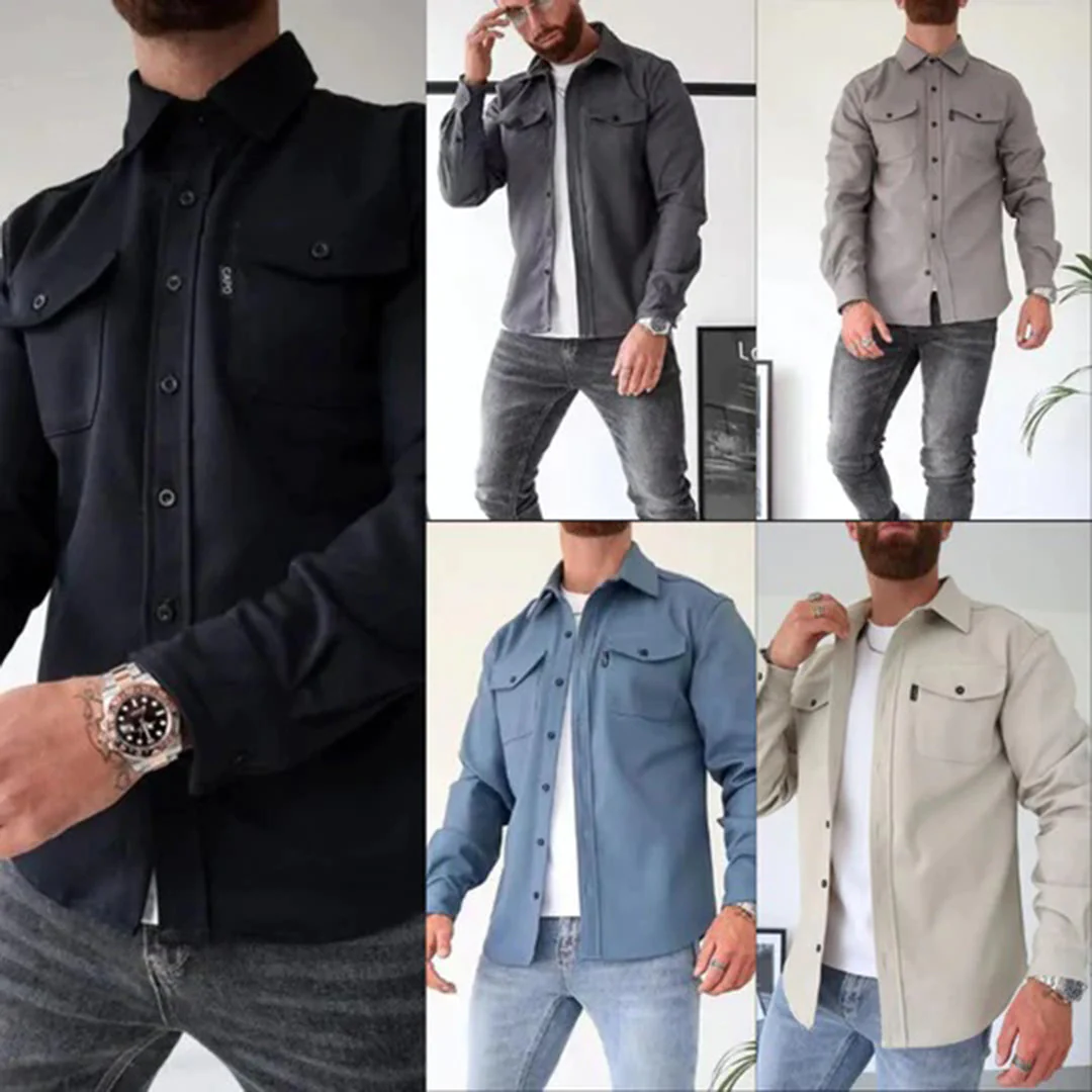 Vincent - Chemise Élégante Boutonnée Poches