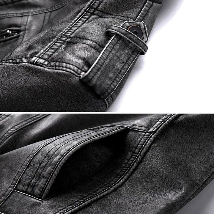 Damien - Veste Chic Cuir à Capuche