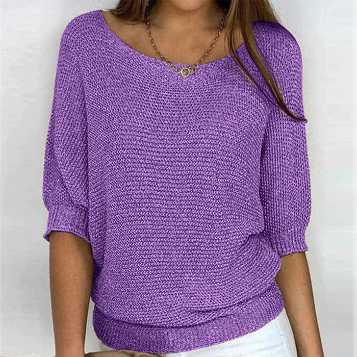 Isabelle - Pull Flatteur Maille Col Bateau