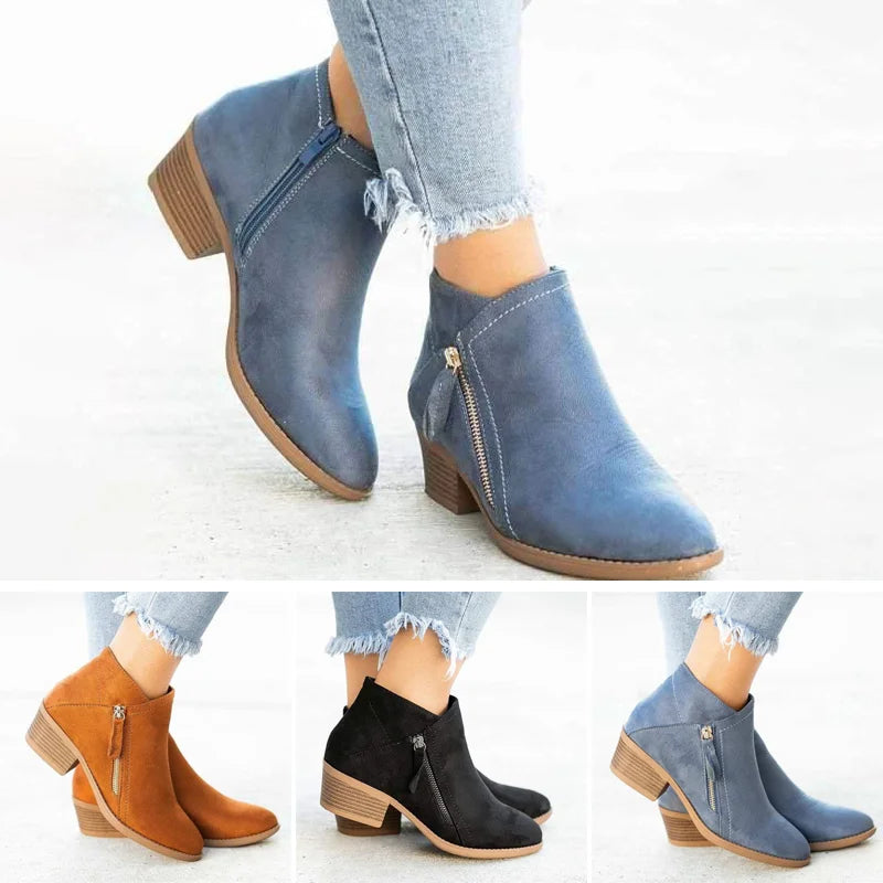 Isabella - Bottines Daim Casual Femme