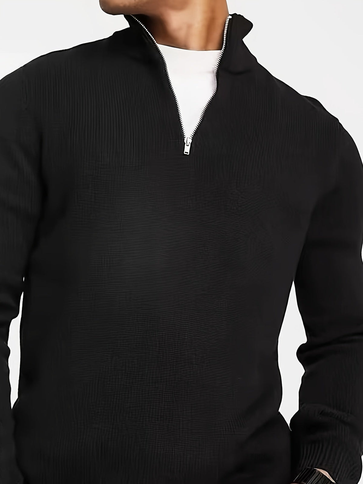 Antoine - Pull Élégant Col Montant Zippé