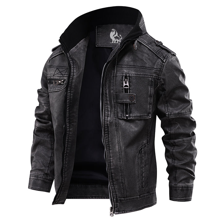Damien - Veste Chic Cuir à Capuche
