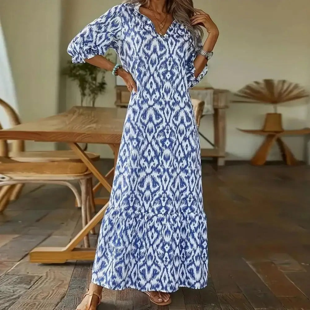 Léa - Robe Cocktail Dentelle Élégante Mi-Longue Femme