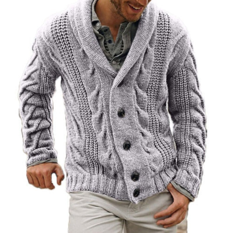 Sébastien - Cardigan Classique Torsadé Boutonné