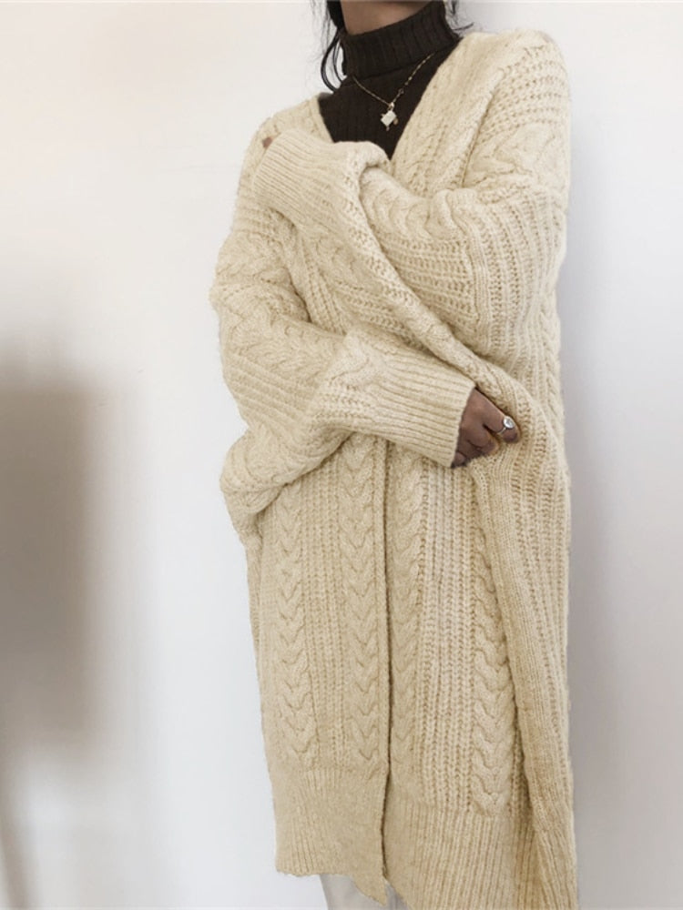 Valérie - Gilet Élégant Long Torsadé