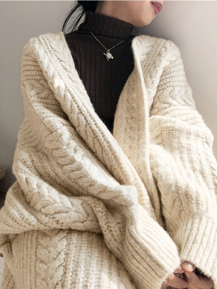 Valérie - Gilet Élégant Long Torsadé