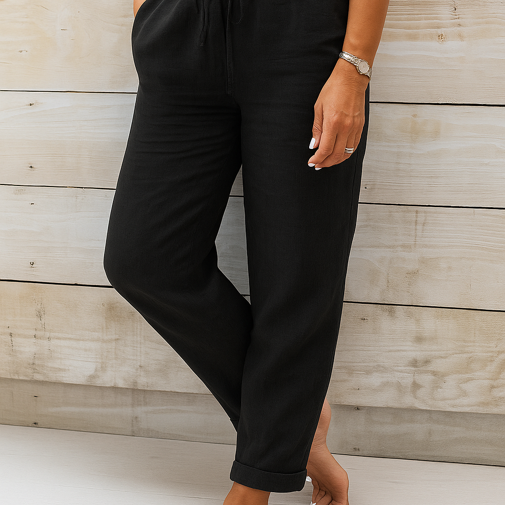 Isabella - Pantalon Lin Casual Femme