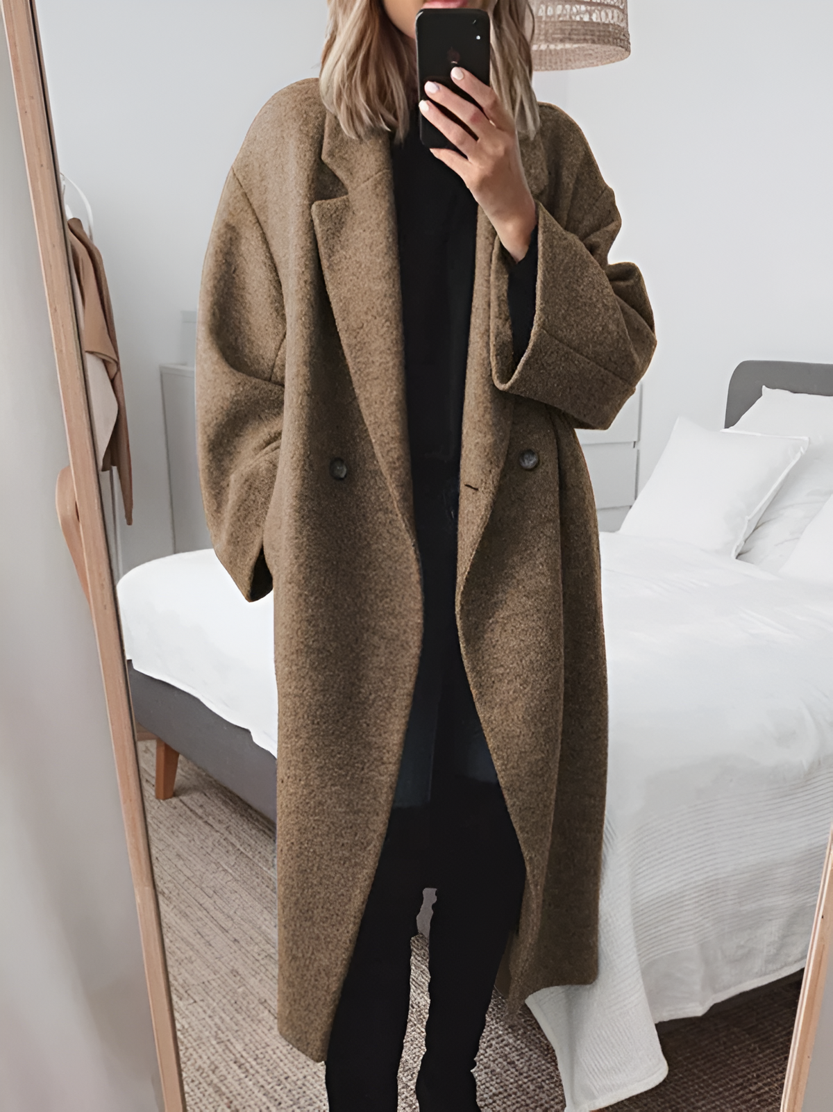 Priya | Manteau Élégant Long Ample