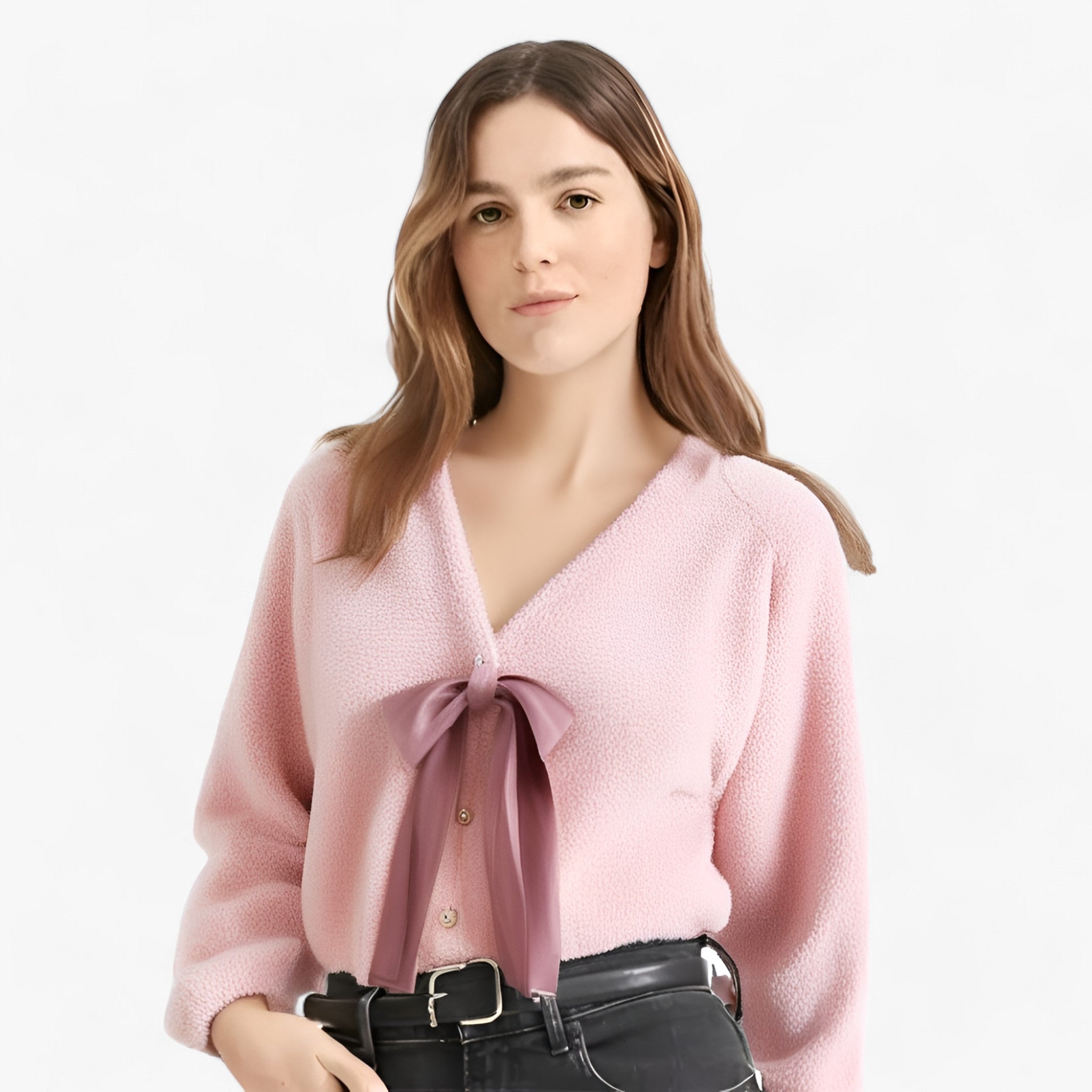 Camille – Gilet doux rose