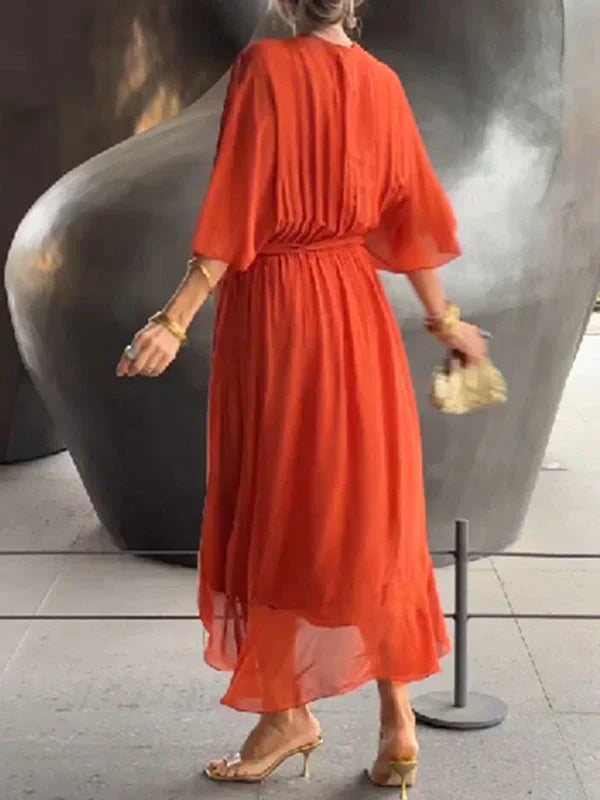 Robe Longue Femme Fluide en Mousseline - Céline