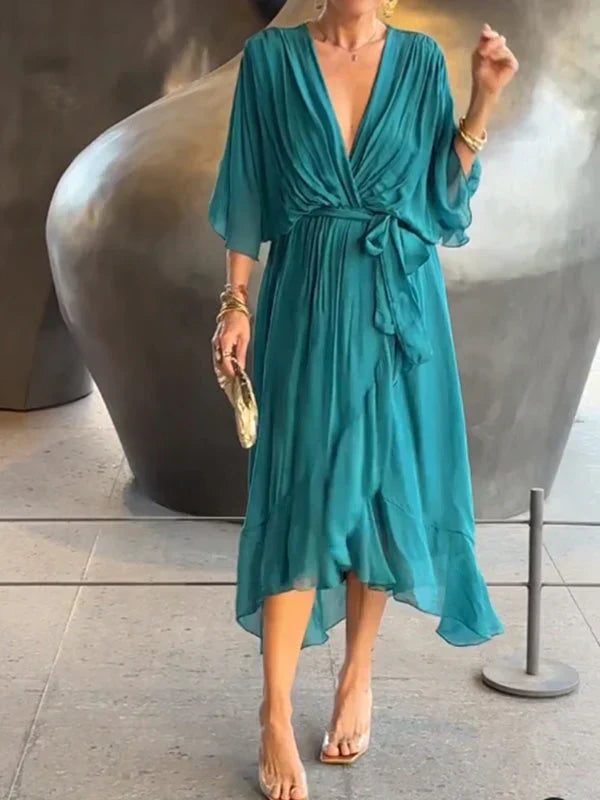 Robe Longue Femme Fluide en Mousseline - Céline