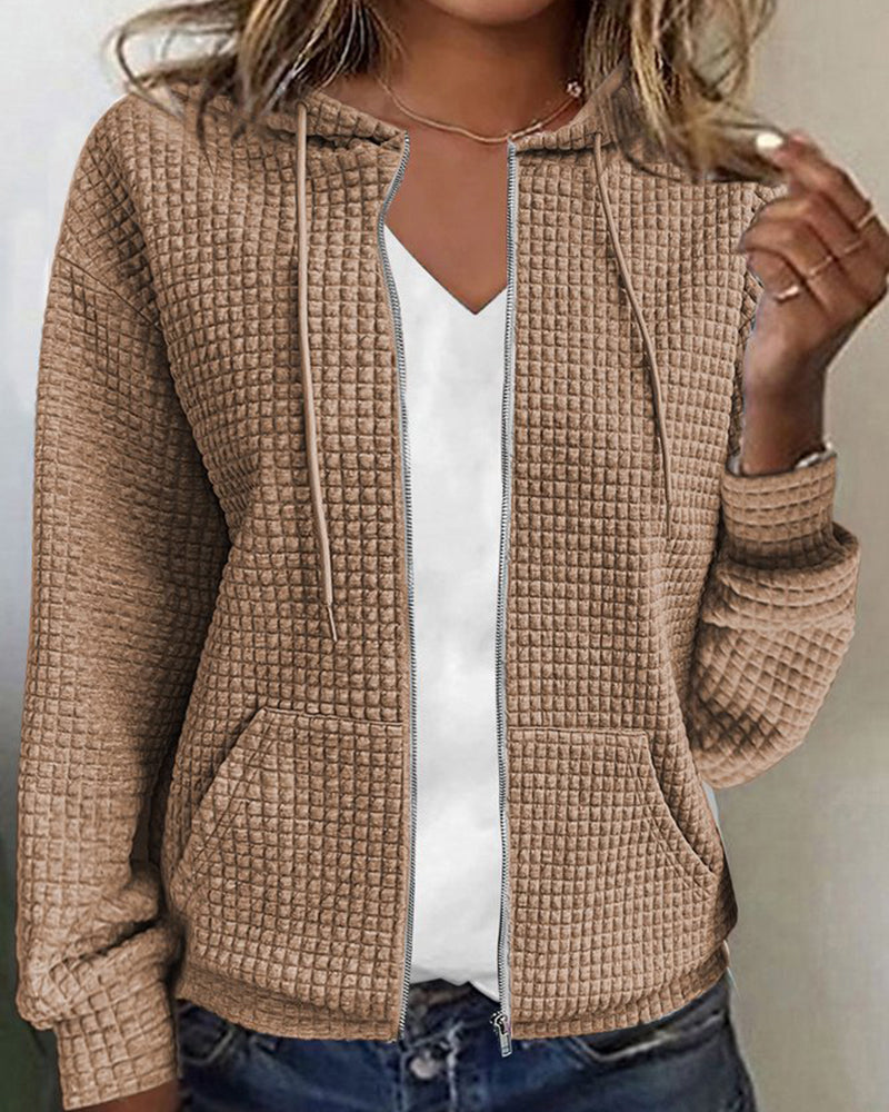 Chloé - Sweat à Capuche Chic Texturé Zippé