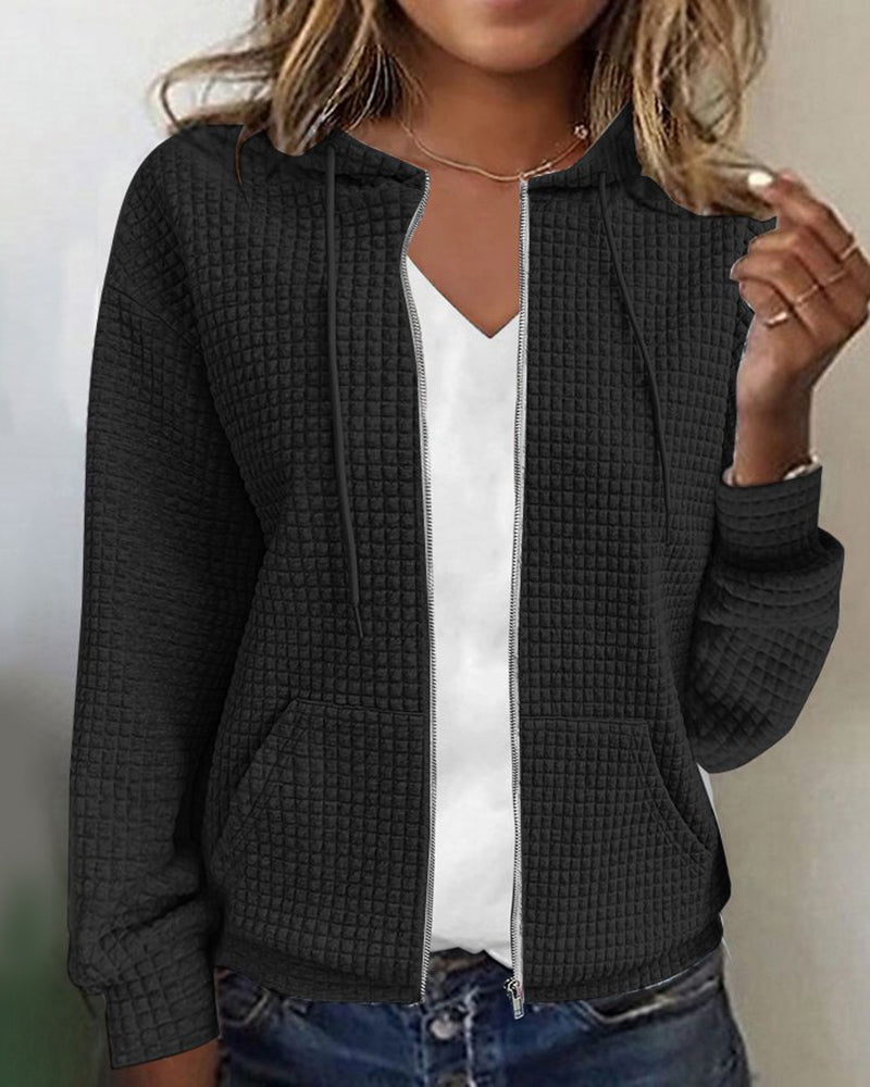 Chloé - Sweat à Capuche Chic Texturé Zippé