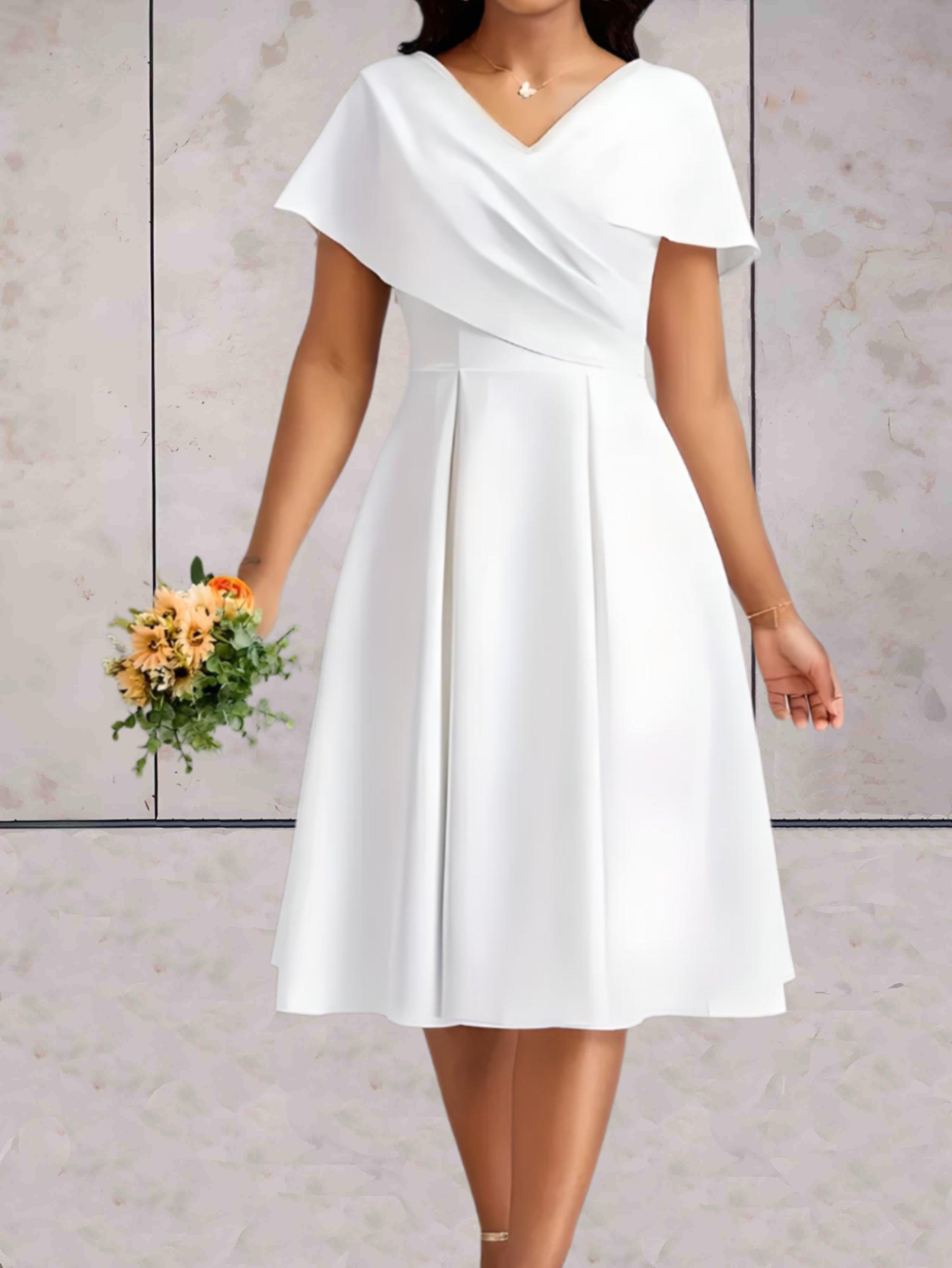 Lysa - Robe Mini Blanche - Minimale et Élégante - Femmes-1