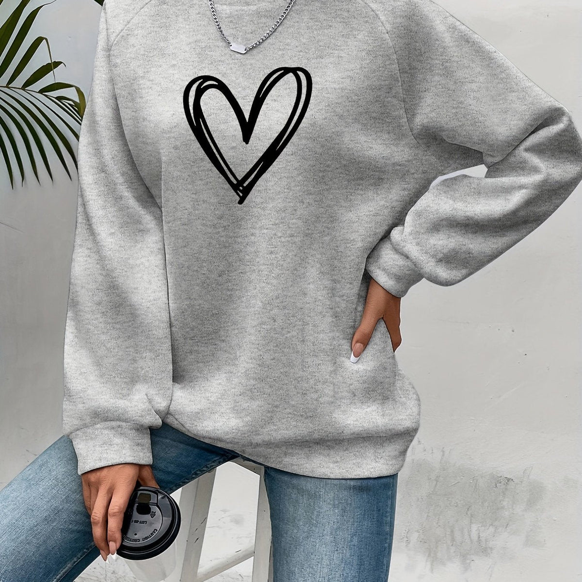 Émilie - Sweat Féminin Oversize Imprimé