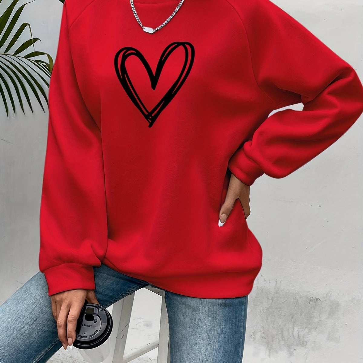 Émilie - Sweat Féminin Oversize Imprimé