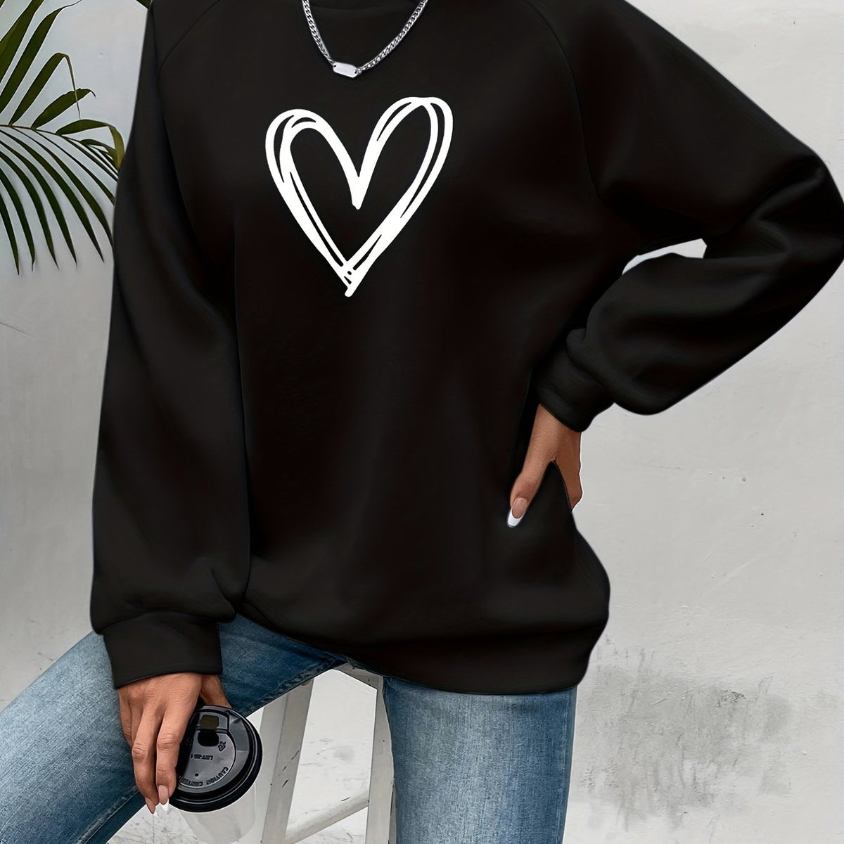 Émilie - Sweat Féminin Oversize Imprimé
