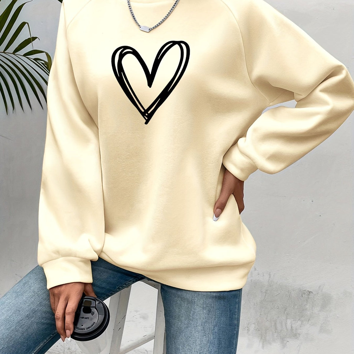 Émilie - Sweat Féminin Oversize Imprimé