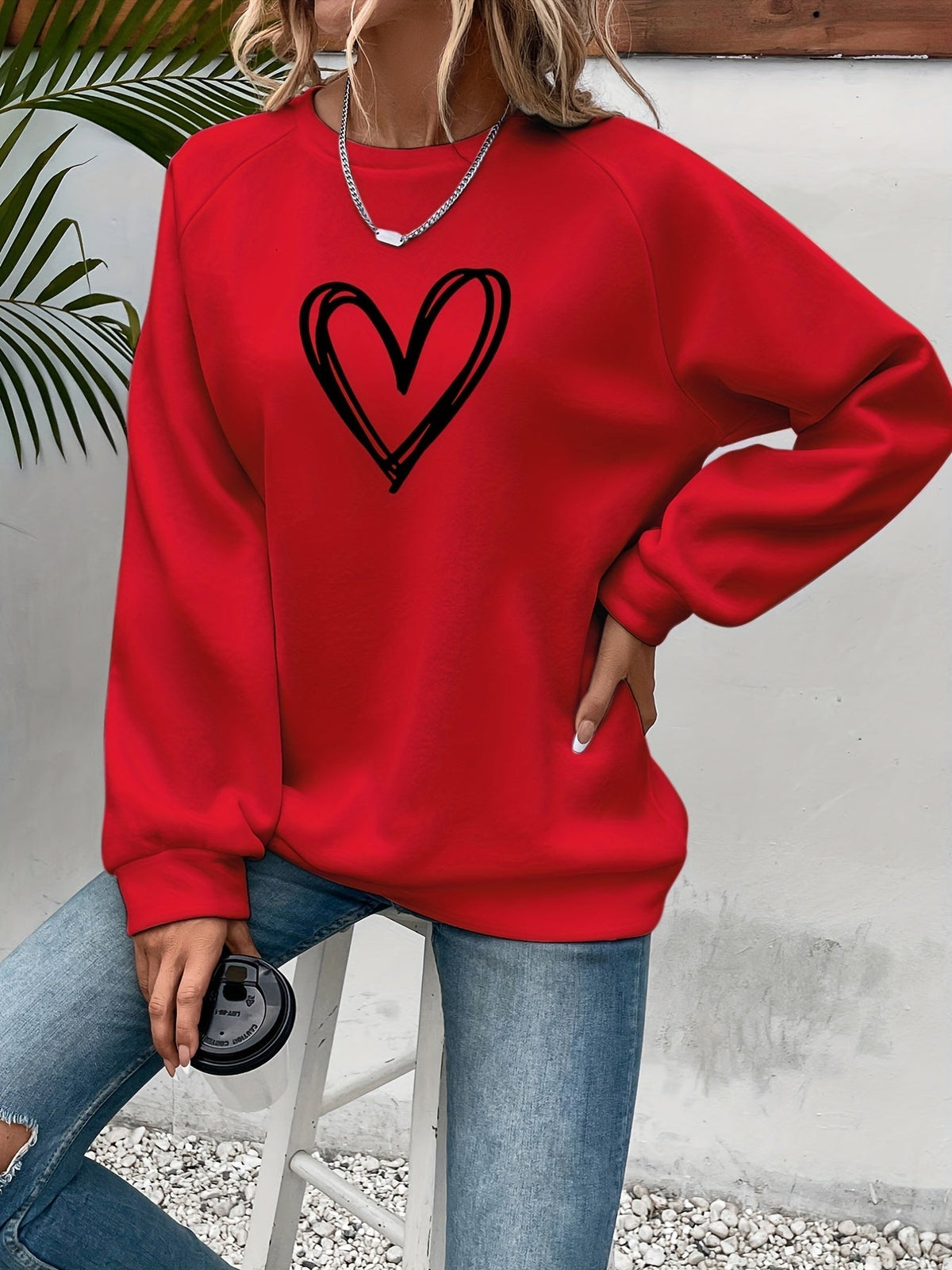 Émilie - Sweat Féminin Oversize Imprimé