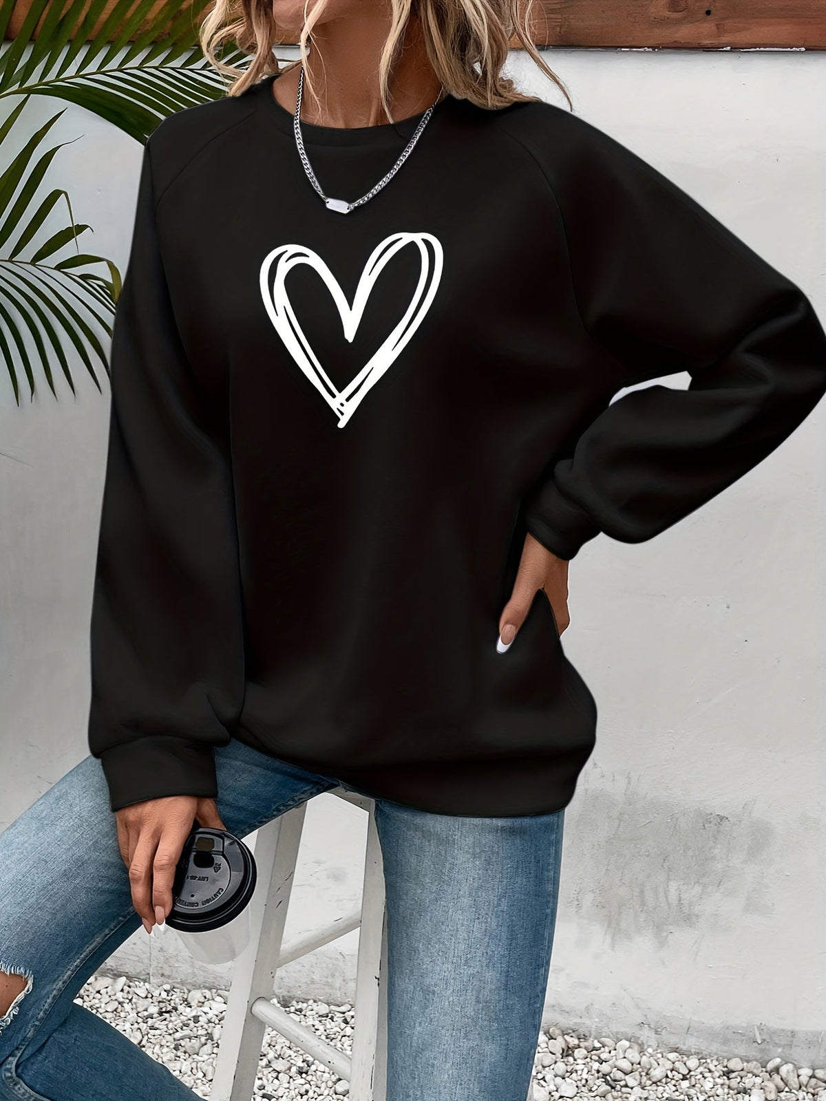 Émilie - Sweat Féminin Oversize Imprimé