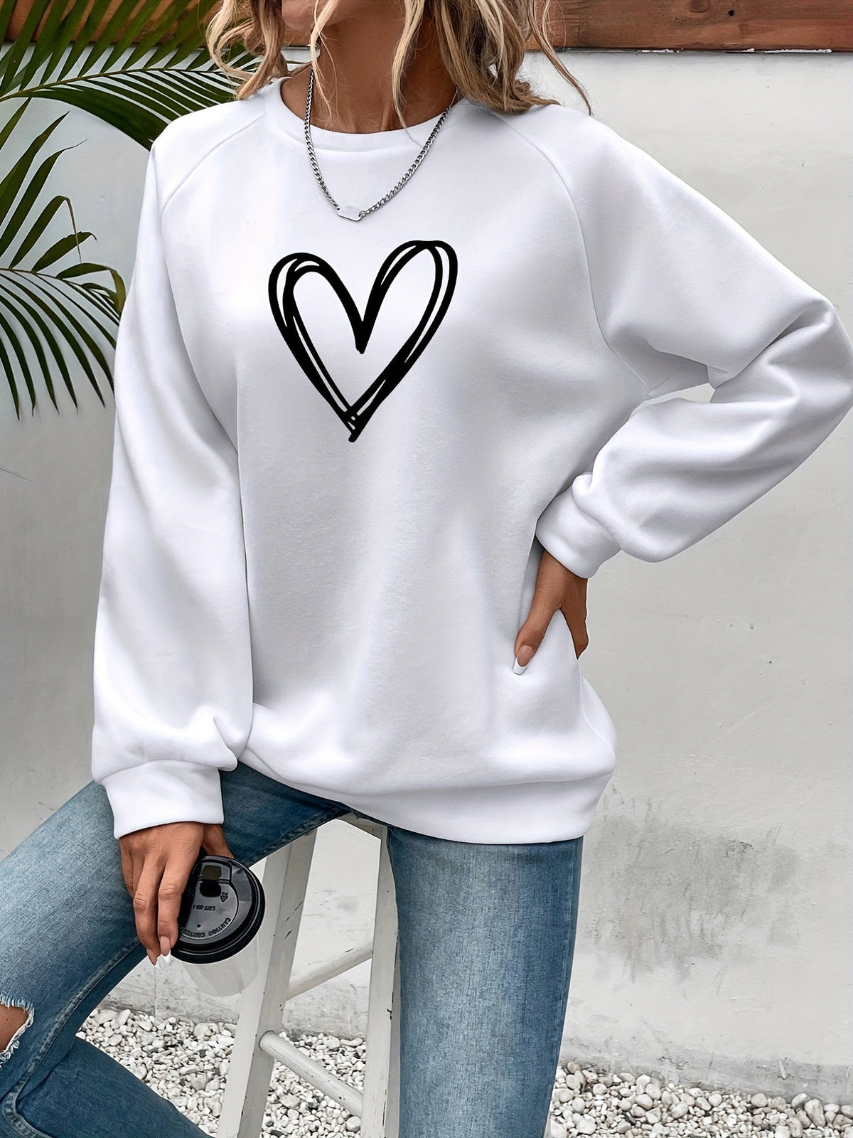 Émilie - Sweat Féminin Oversize Imprimé